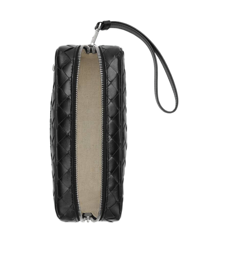 Bottega Veneta Men's Intrecciato Small Pouch In Black