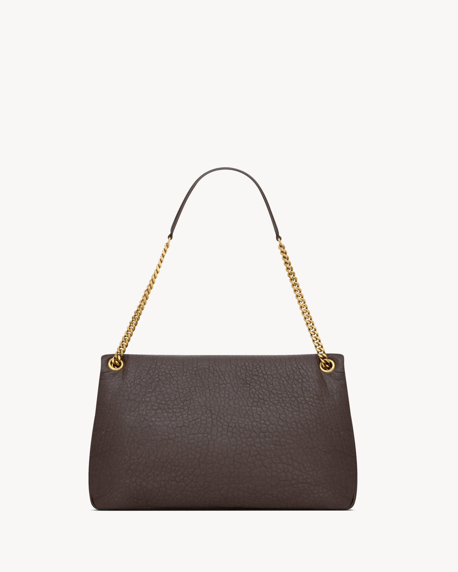 Saint Laurent Calypso Large Ysl Shoulder Bag In Leather In Black