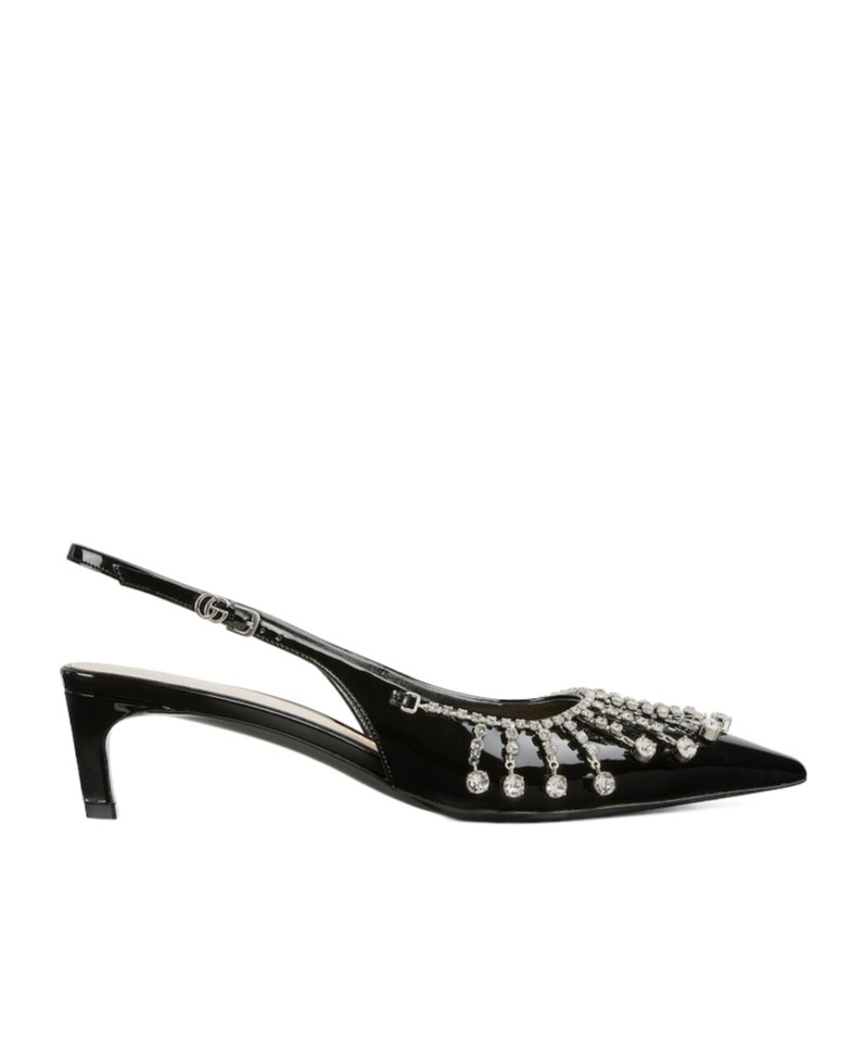 Gucci Rhinestone-embellished Pumps In Black