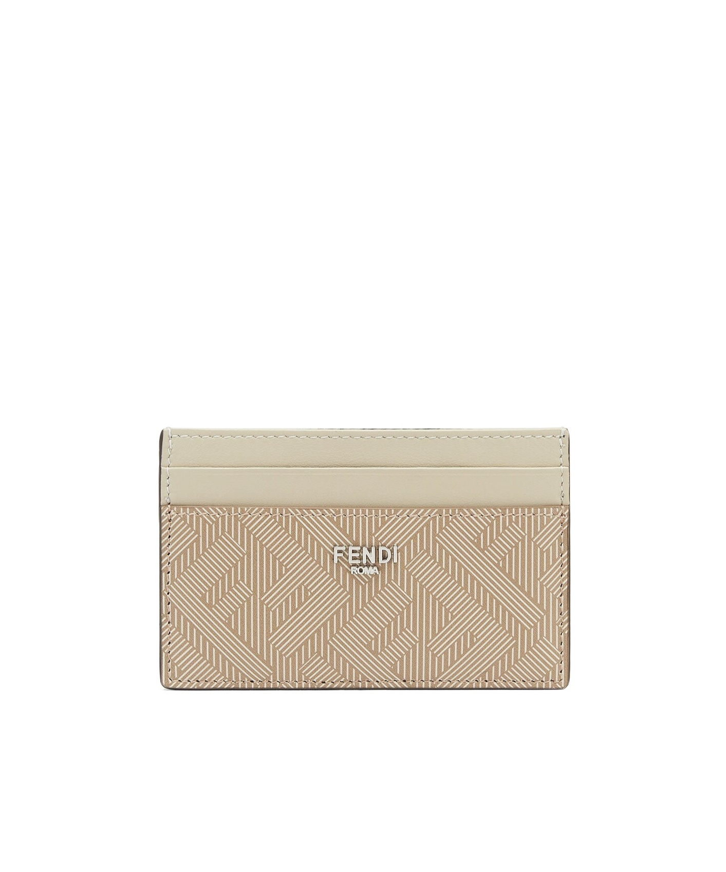 Fendi Shadow Card Holder In Nude