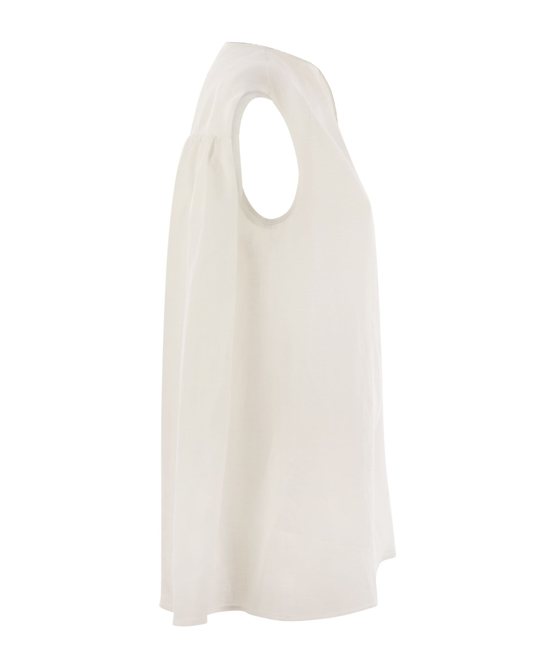 Fabiana Filippi Linen Blouse In White
