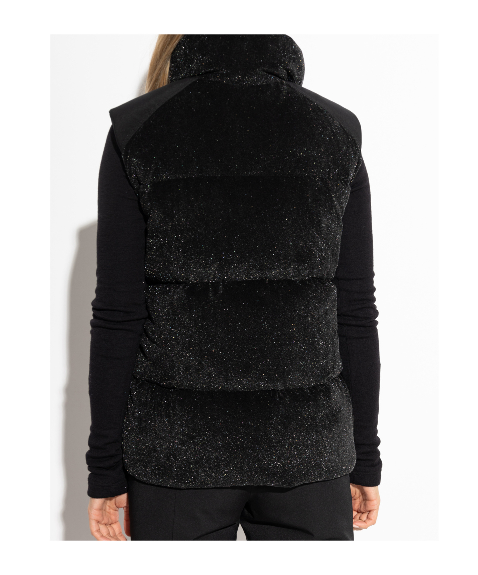 Moncler Sleevless Down Vest In Black
