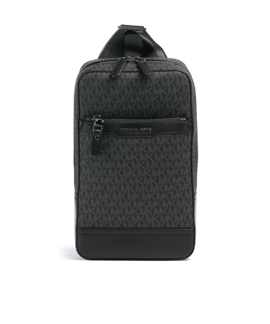 Michael Kors Hudson Sling Bag Imitation Leather Black In Black