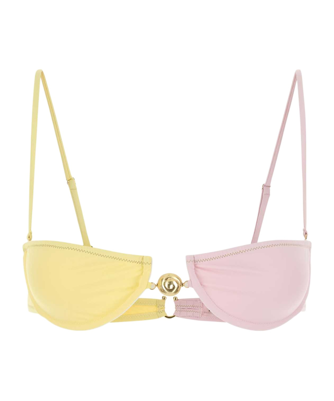 Reina Olga Colorblock Bikini Top In Multi