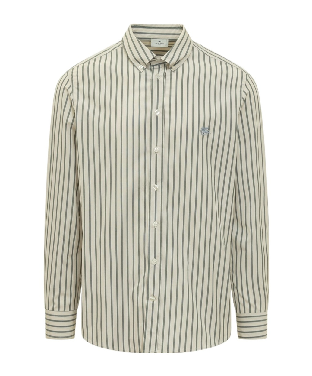 Etro Pegaso-motif Striped Shirt In White