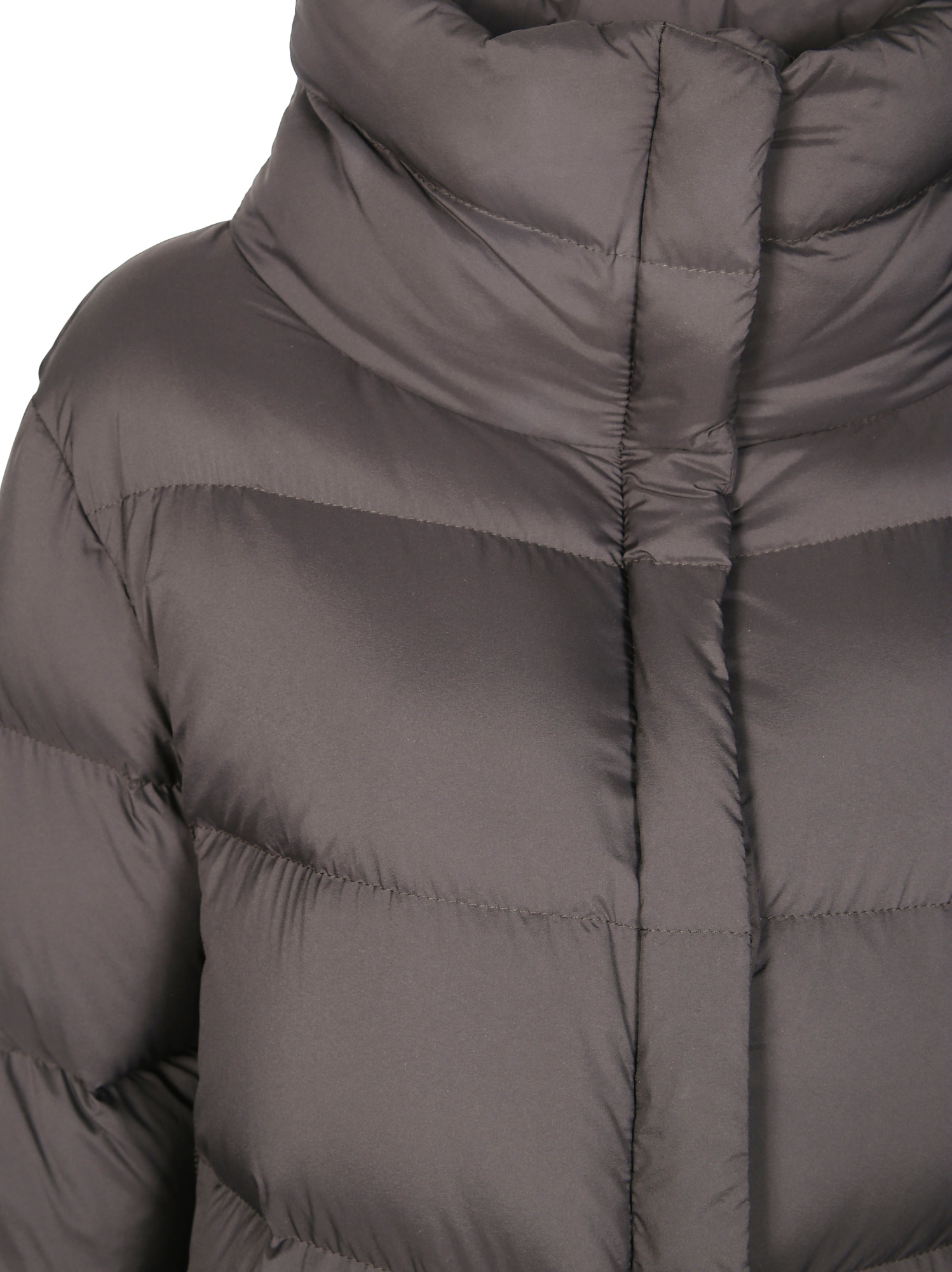 Herno High Neck Quilted Jacket In Gray