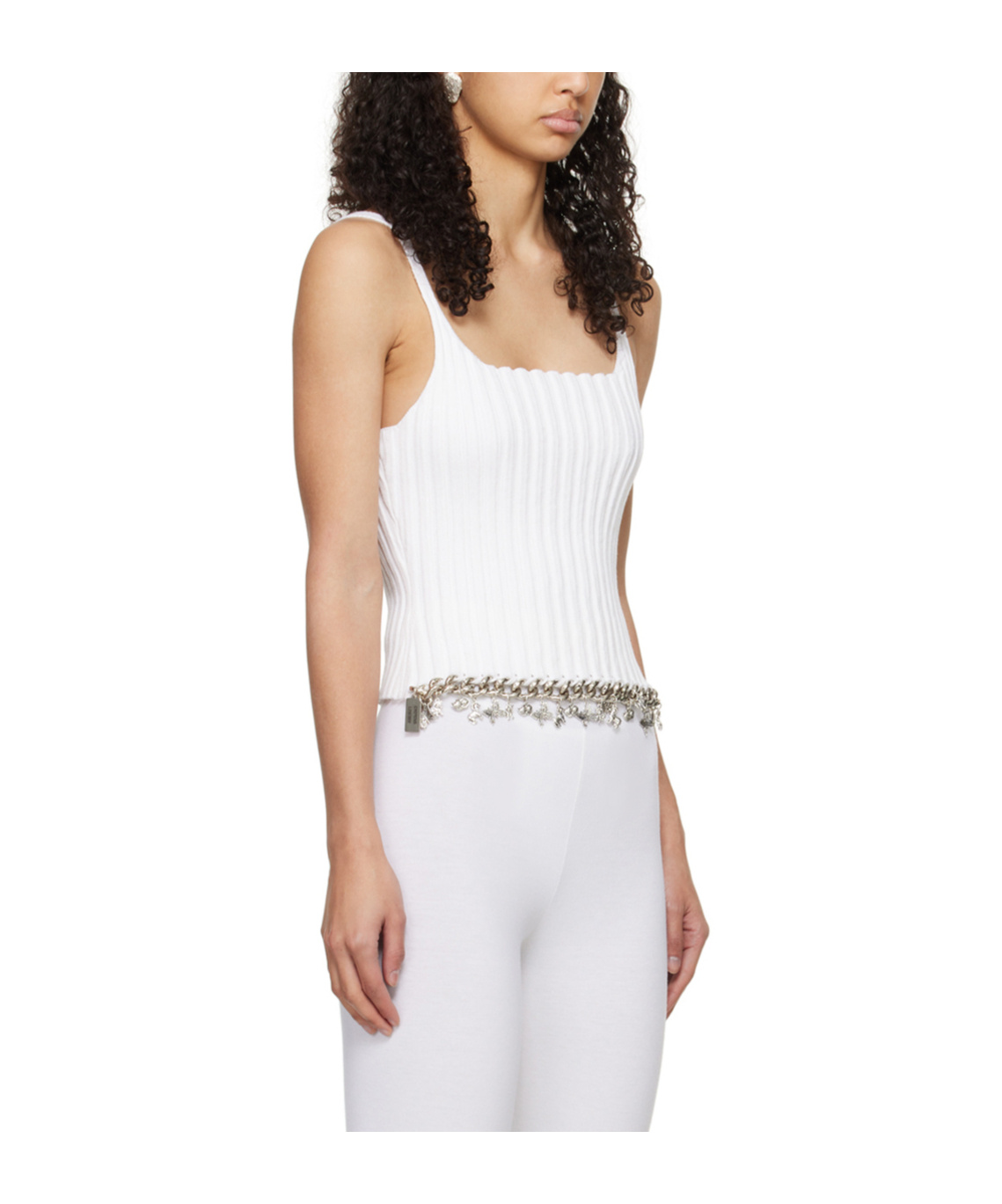 Chopova Lowena Daffy Chain Vest In White
