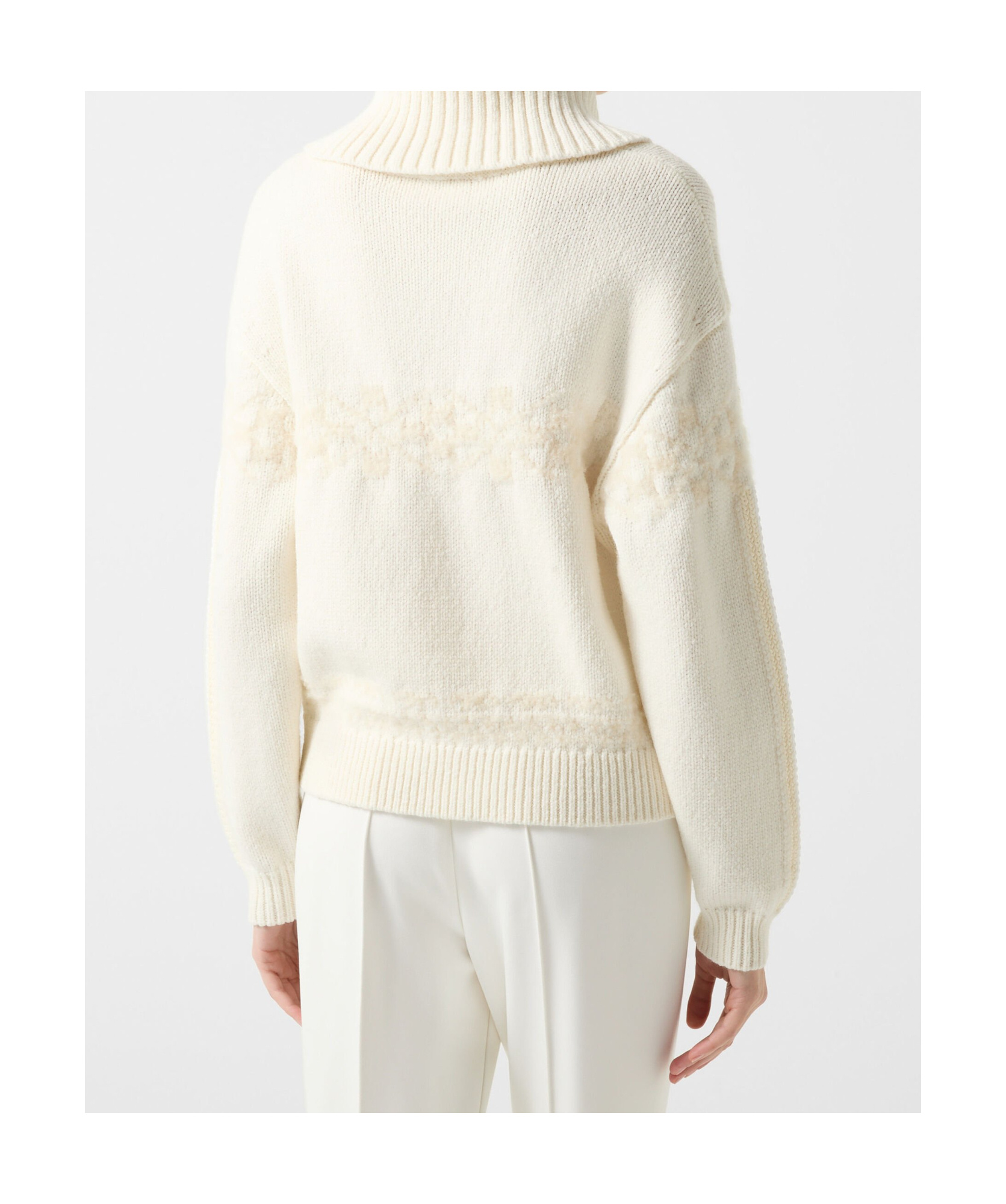 Bogner Elana Half Zip Knit Sweater In White