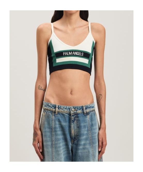 Palm Angels Cb Racing Knit Top In Multi