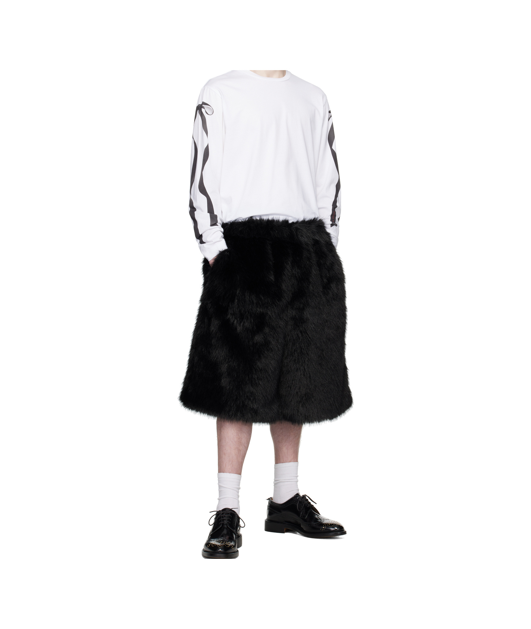 Simone Rocha Ribbon Bow Tail Long Sleeve T-shirt In Multi