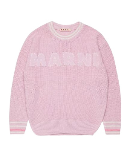 Marni Logo Sweater In Pink