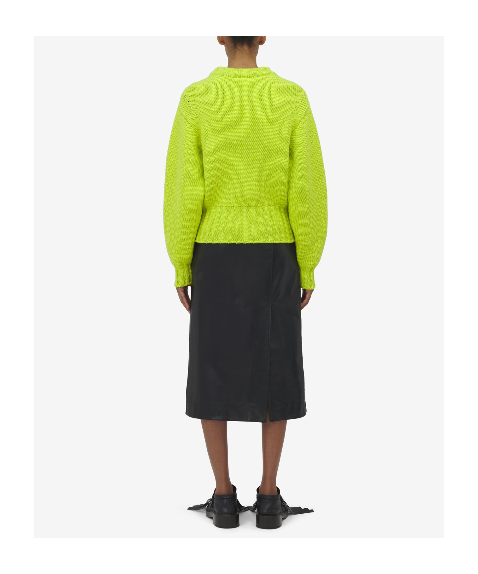 Alexander Mcqueen Round Neck Sweater In Yellow