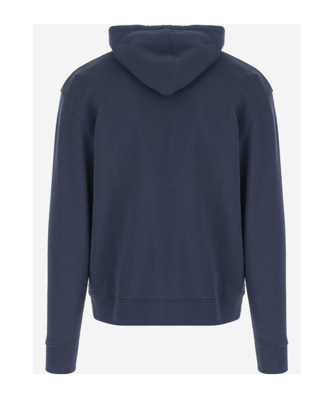 Mc2 Saint Barth Cotton Zip-up Hoodie In Blue