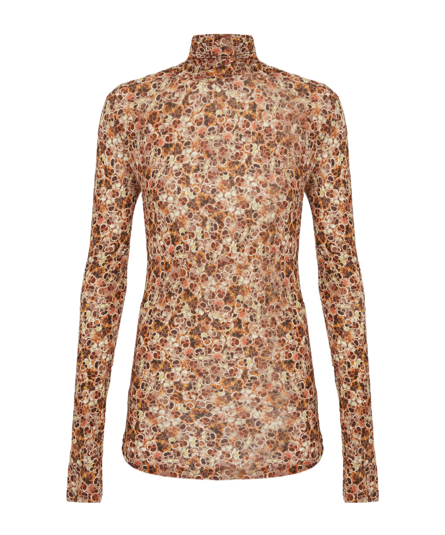 Isabel Marant Multicolored Printed Knitted Top In Nude