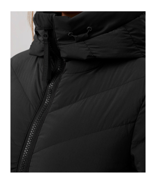 Canada Goose Clair Hooded Puffer Coat In Black