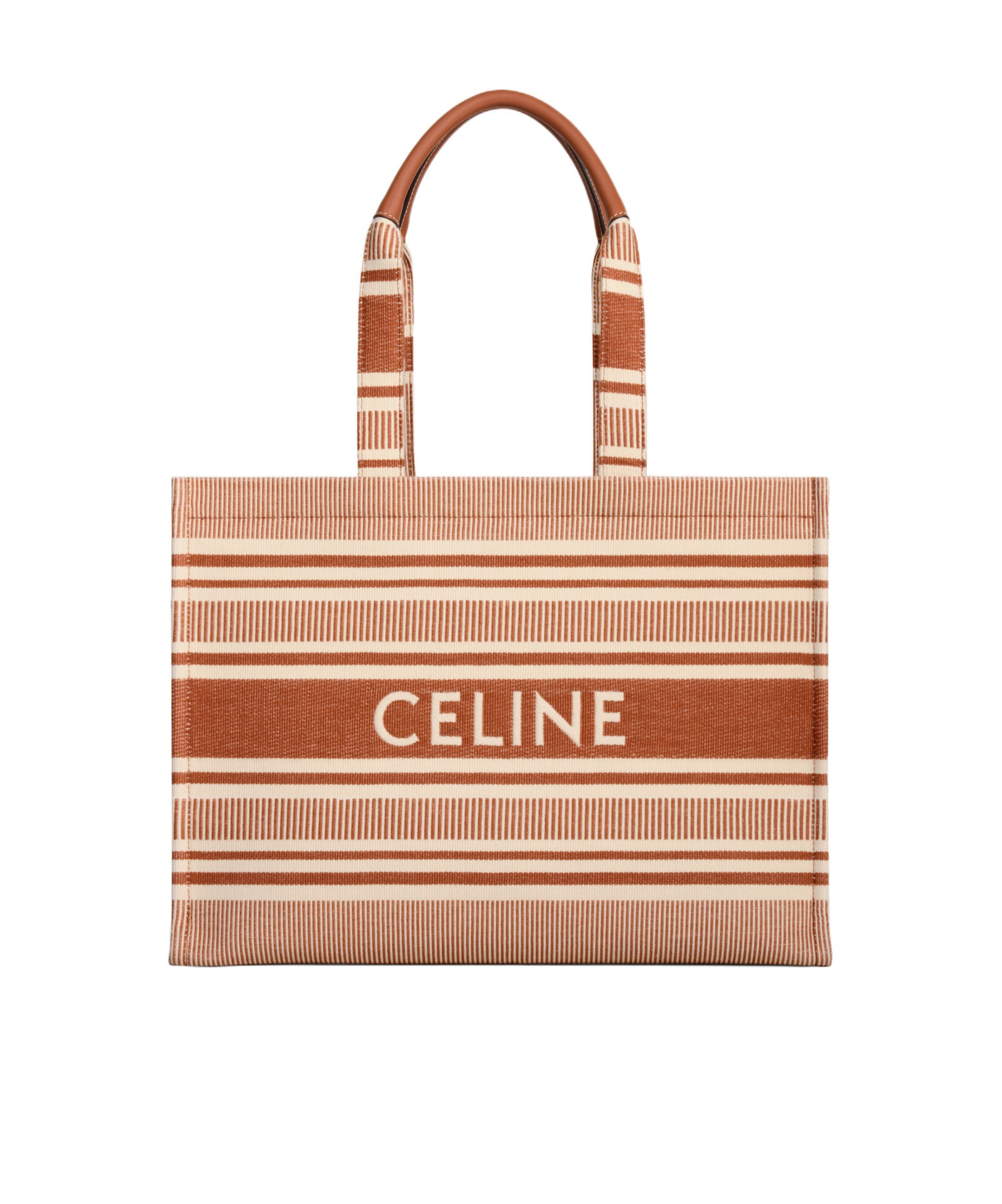 Celine Cabas Thais Large Canvas Tote In Nude