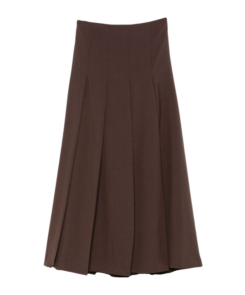 Shop Studio Nicholson Pleated Skirt In Green