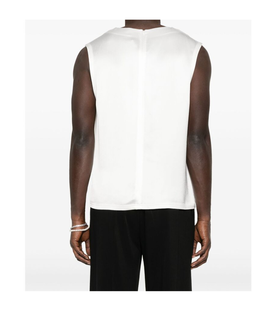 Balmain Sleeveless Vest In White
