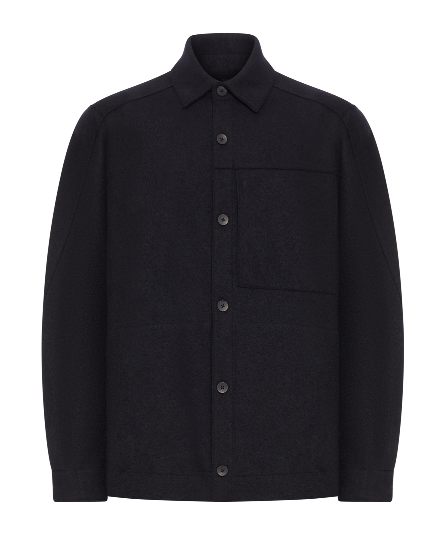 Transit Virgin Wool Shirt Jacket In Black
