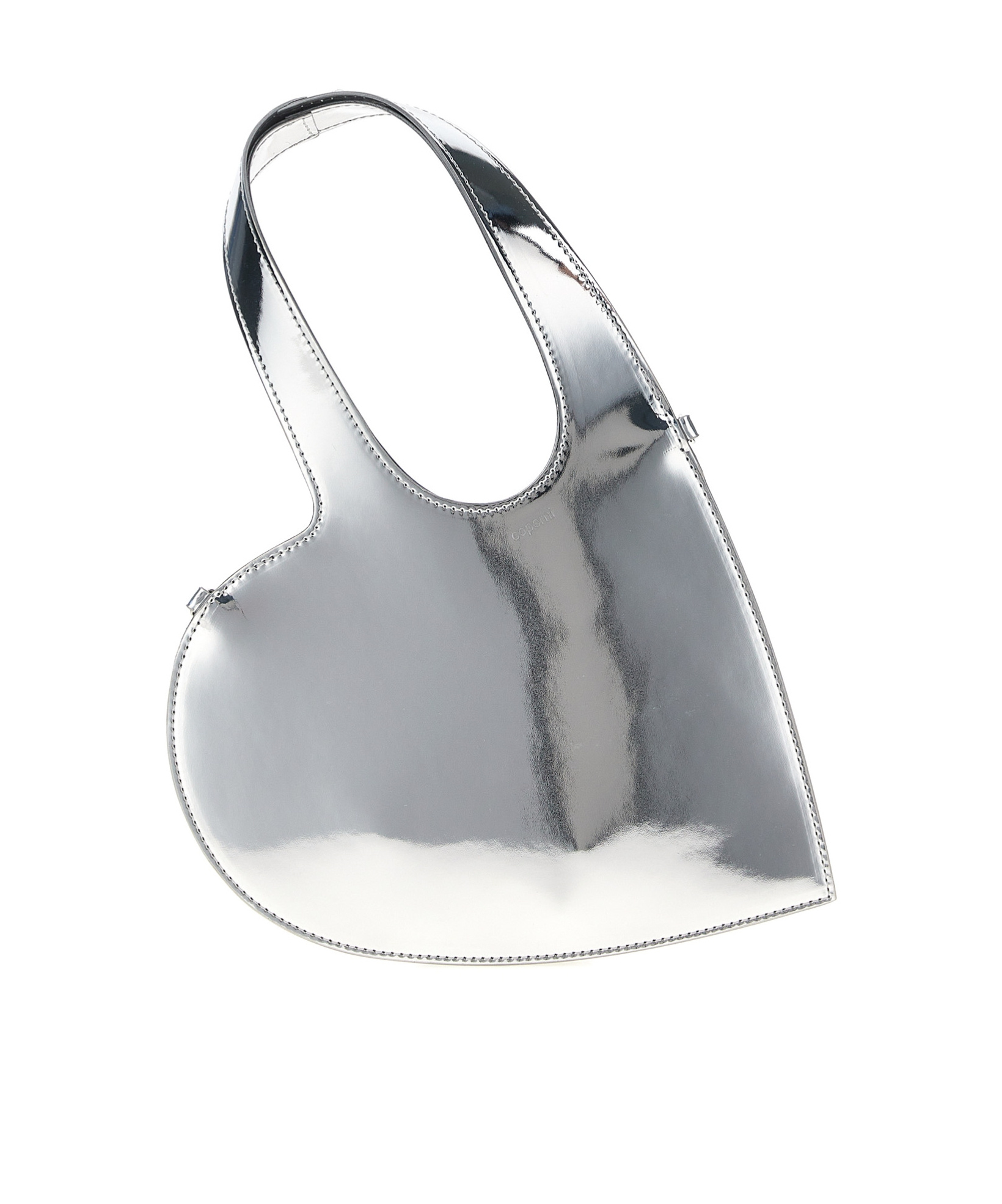 Shop Coperni 'baby Heart' Handbag In Silver