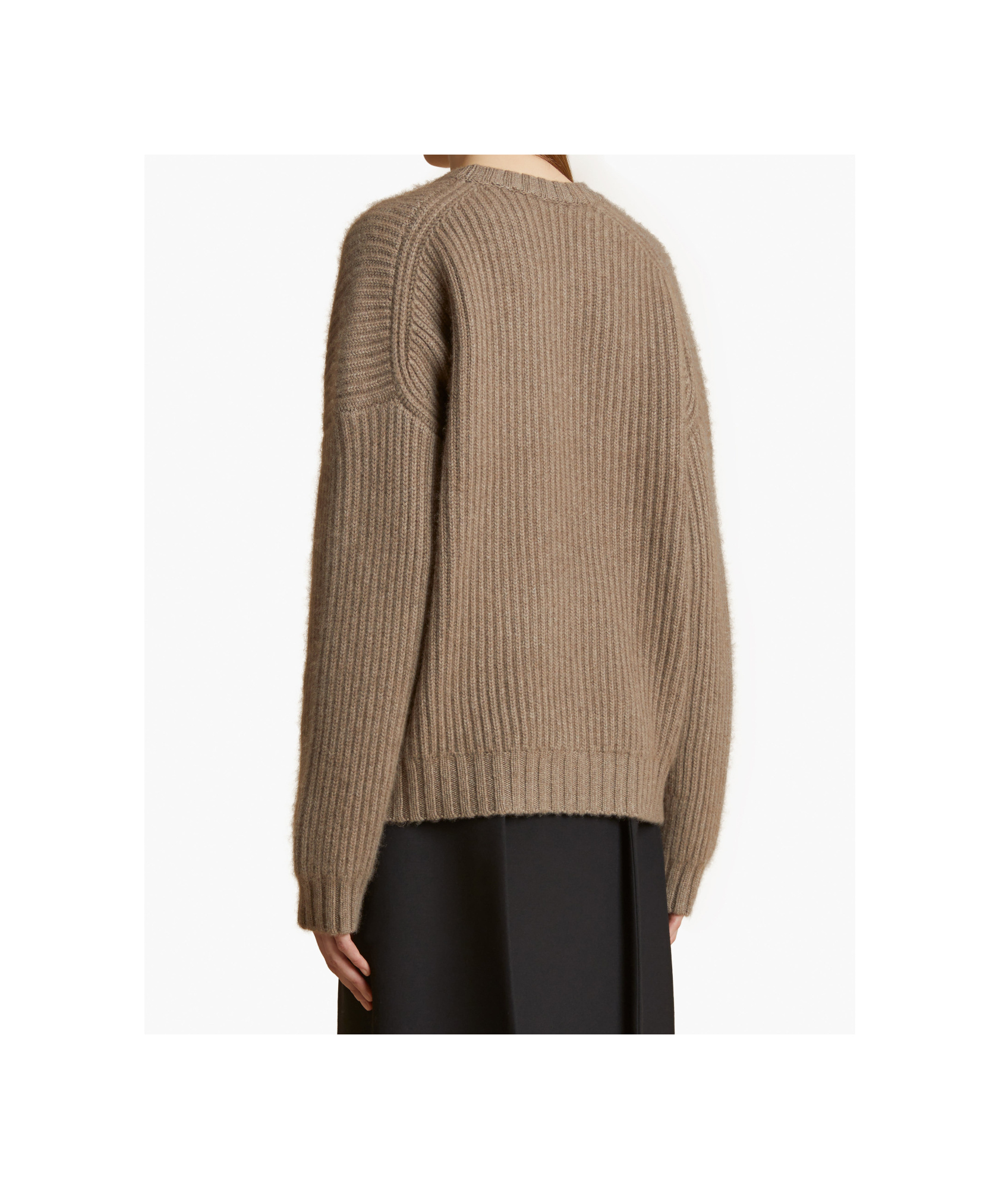 Khaite Brown Barley Wool Manuela Sweater In Nude