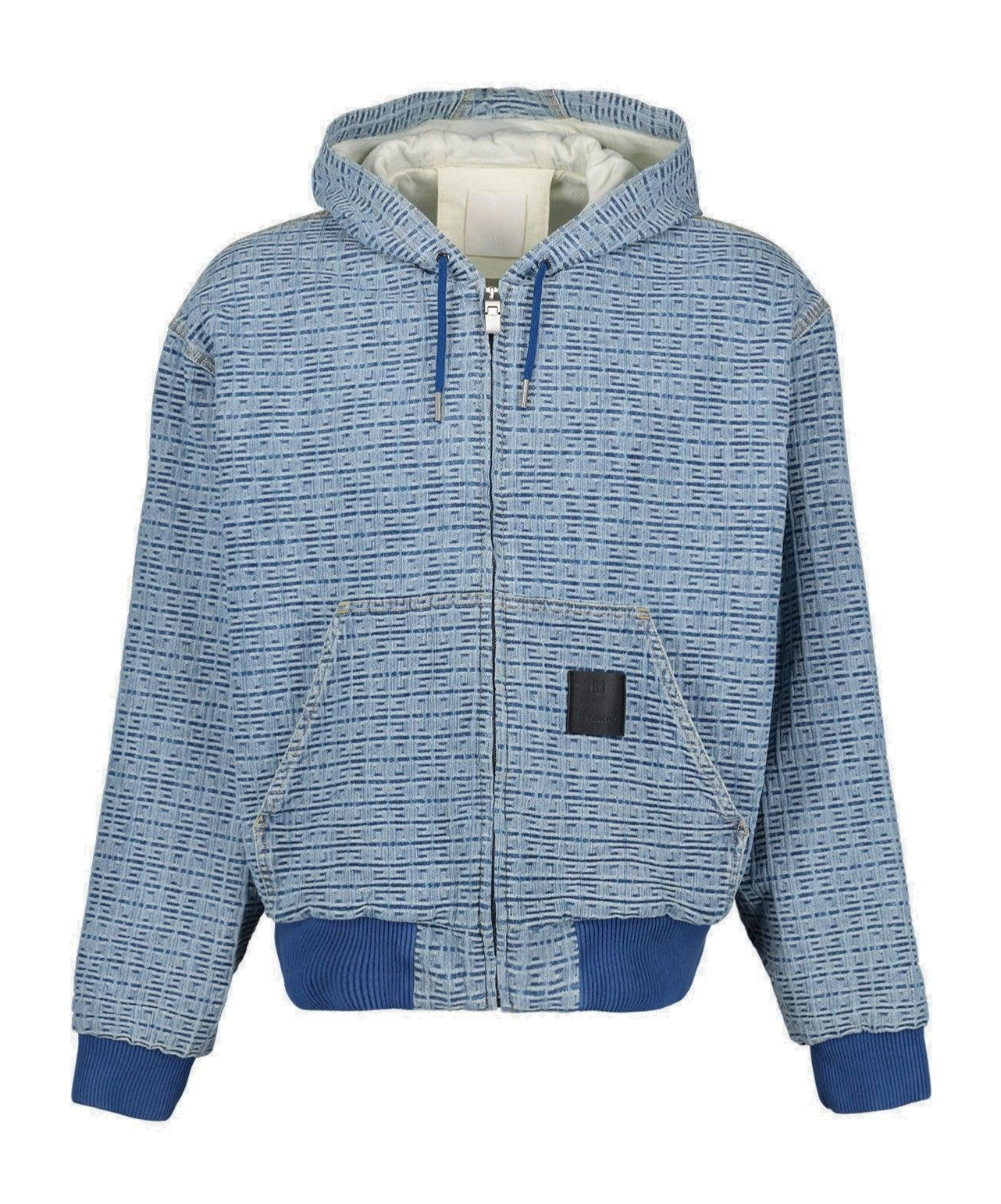 Givenchy 4g-motif Denim Jacket In Blue