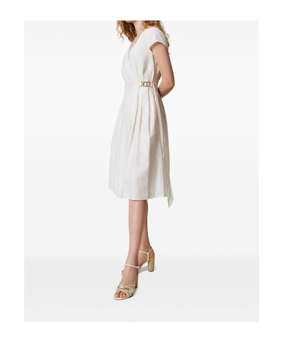 Shop Twinset Buckle-detail Wrap Dress