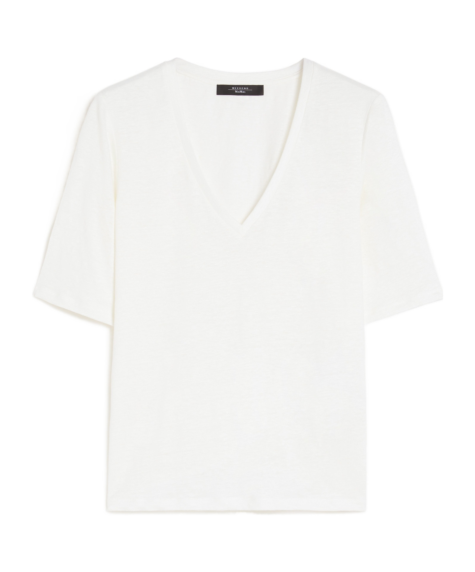 Weekend Max Mara Sleeves V-neckline Short Plain In White