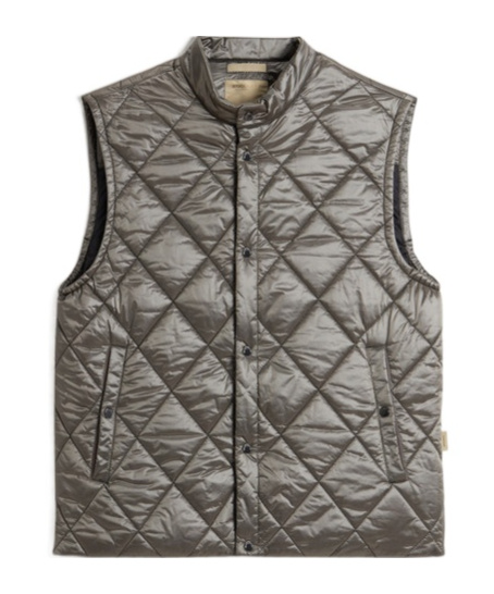Woolrich Diamond-quilting Vest In Brown