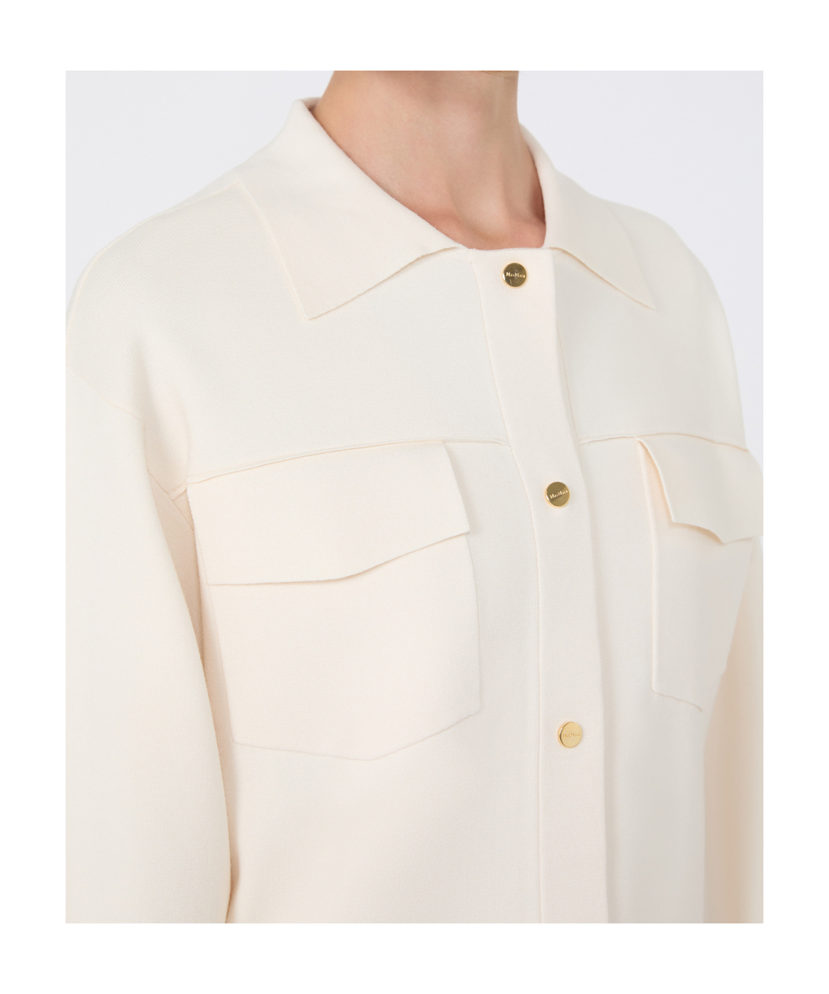Max Mara Boxy-fit Stretch Viscose Jacket In Neutral
