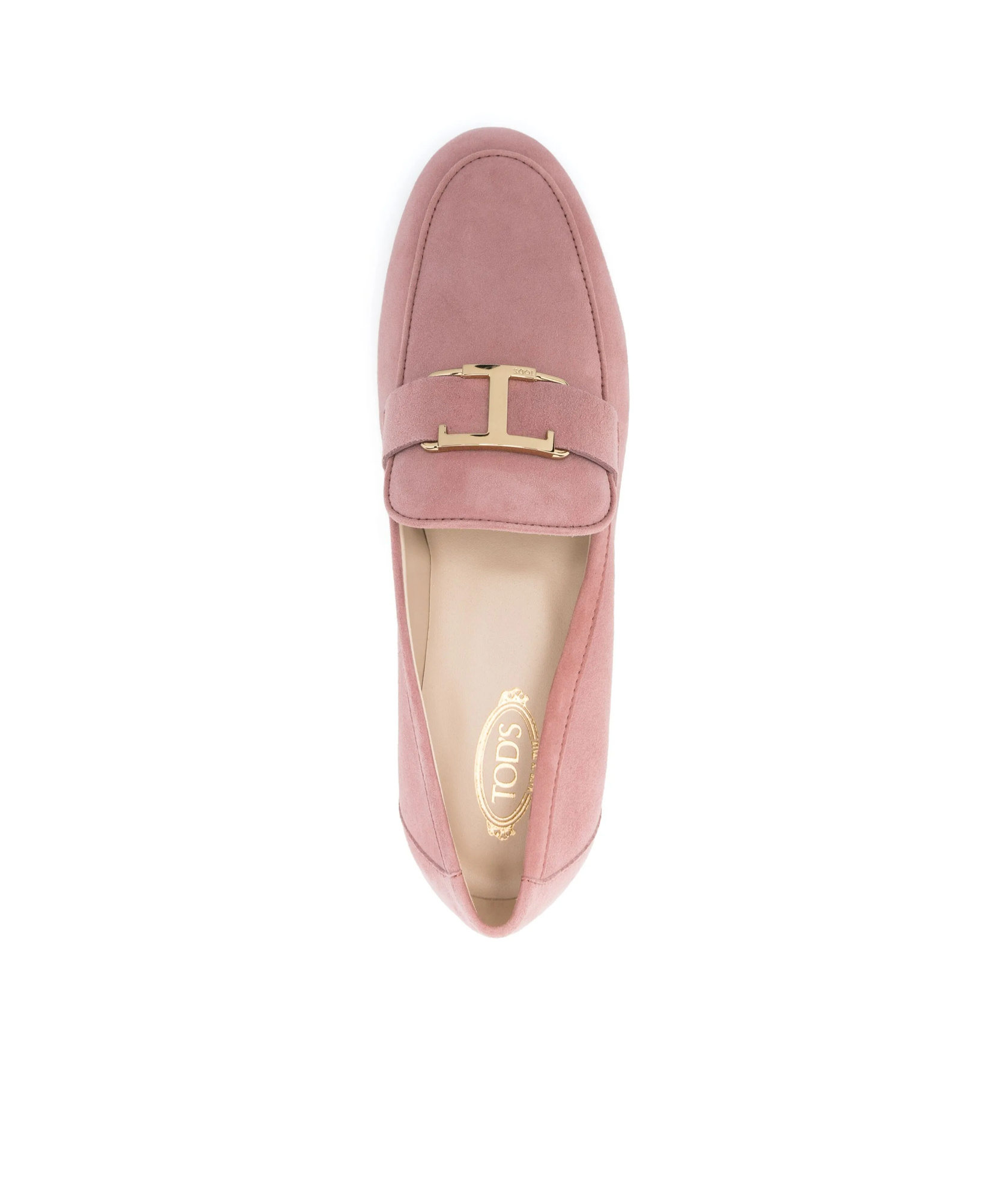 Tod's Round Head Loafer Shoes In Pink