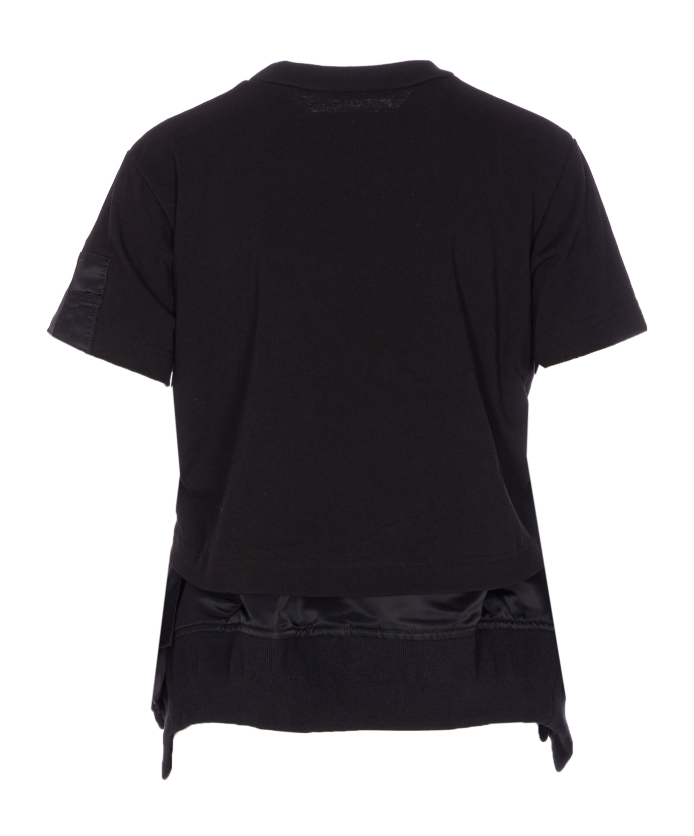 Sacai Asymmetrical Side-split T-shirt In Black