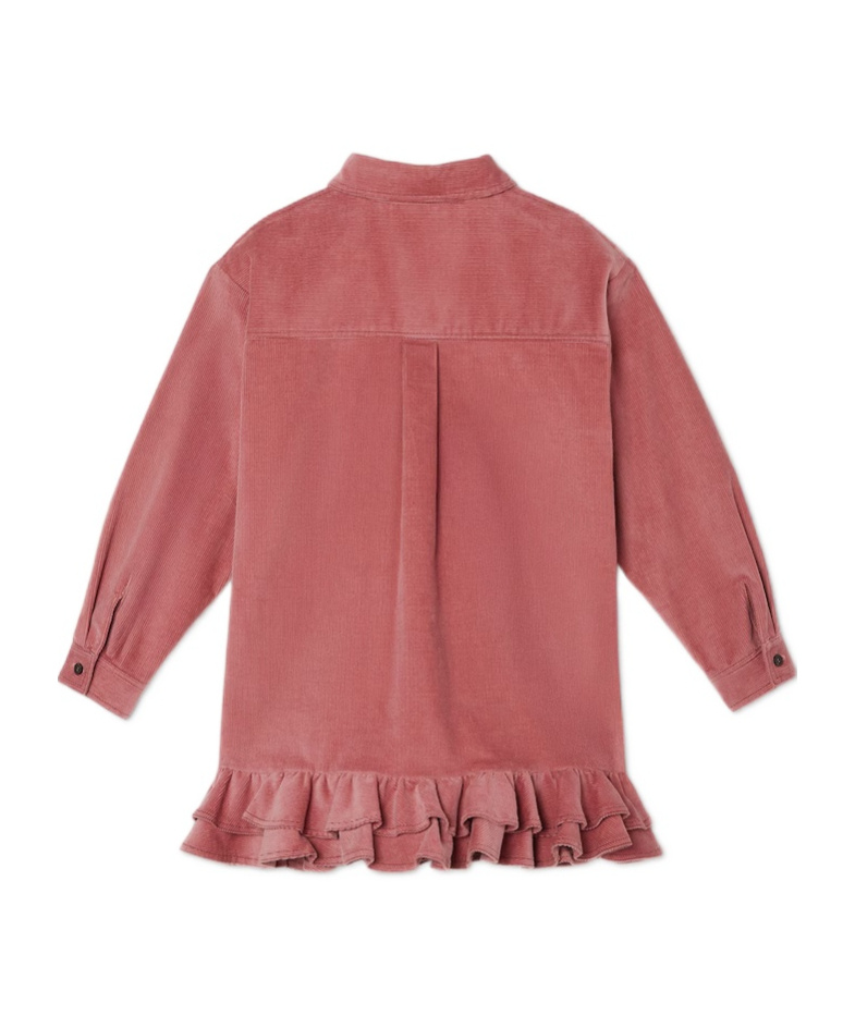 Fendi Dark Pink Needlecord Junior Dress In Red
