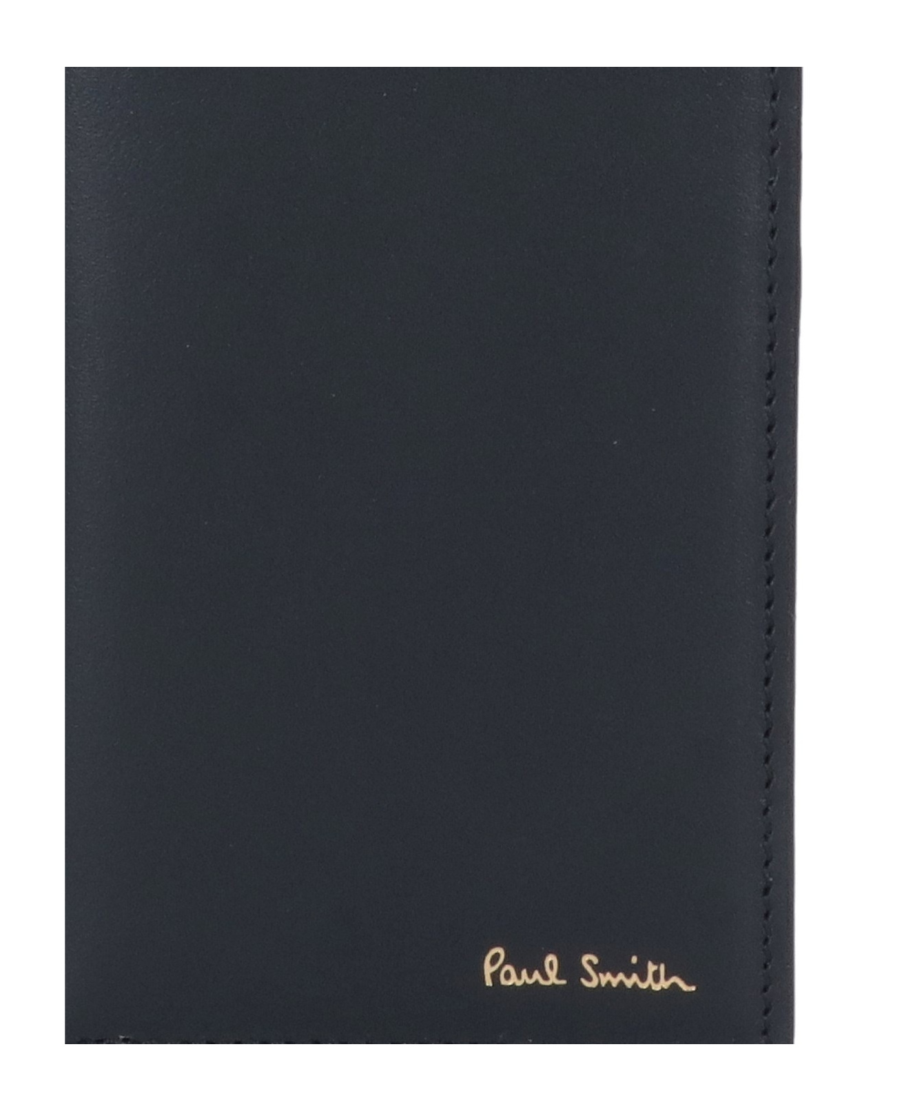 Paul Smith 'signature Stripe' Card Holder In Black