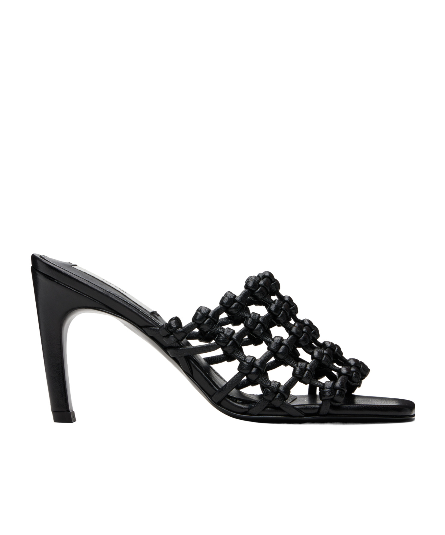 Totême 85mm Knotted-leather Sandals In Black