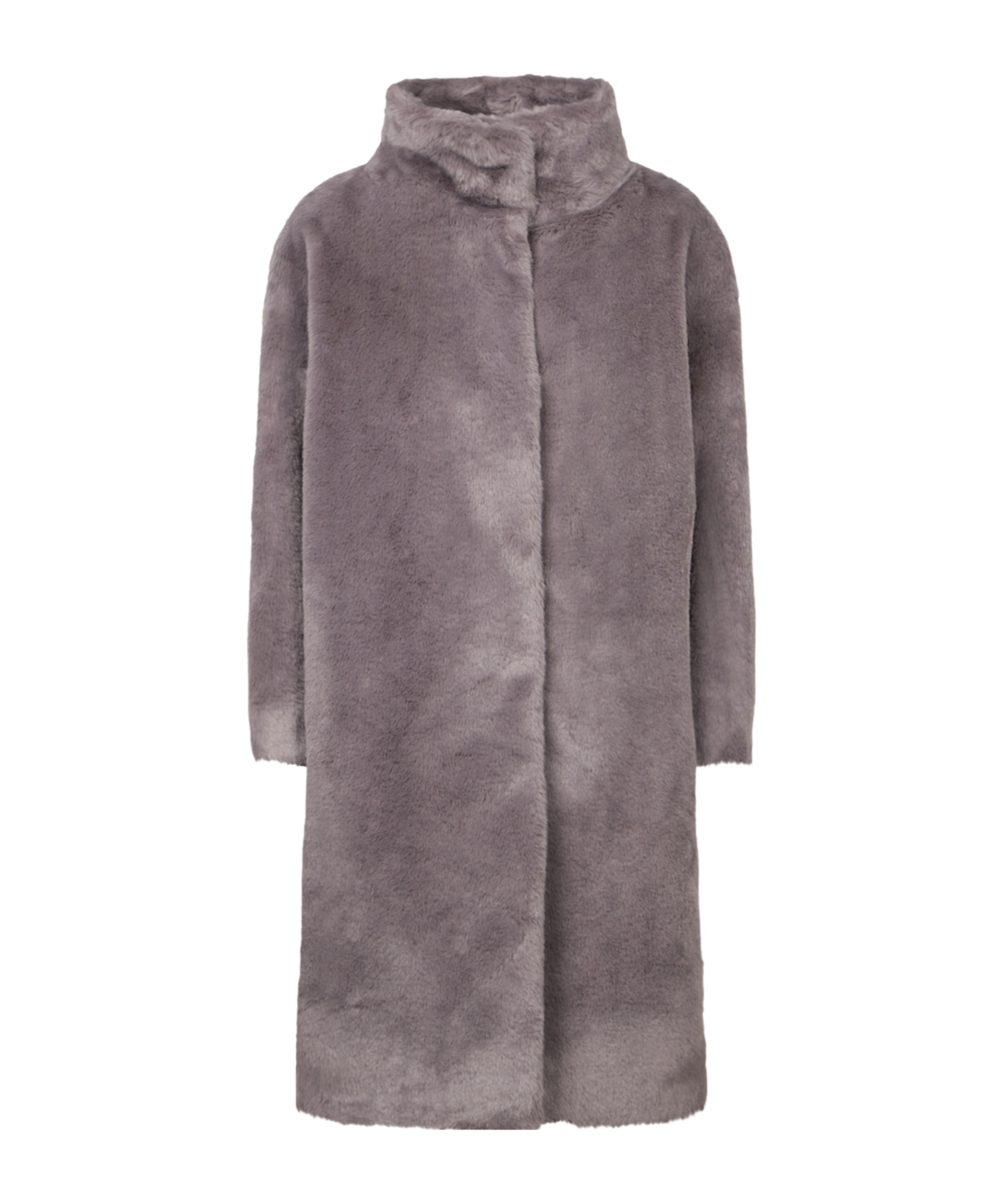Herno Long Sleeved High-neck Coat In Gray