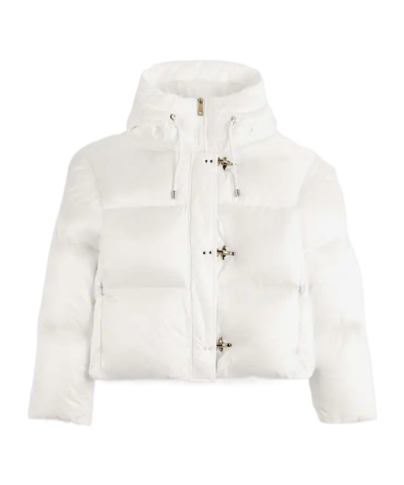 Fay Hooded Down Jacket In White