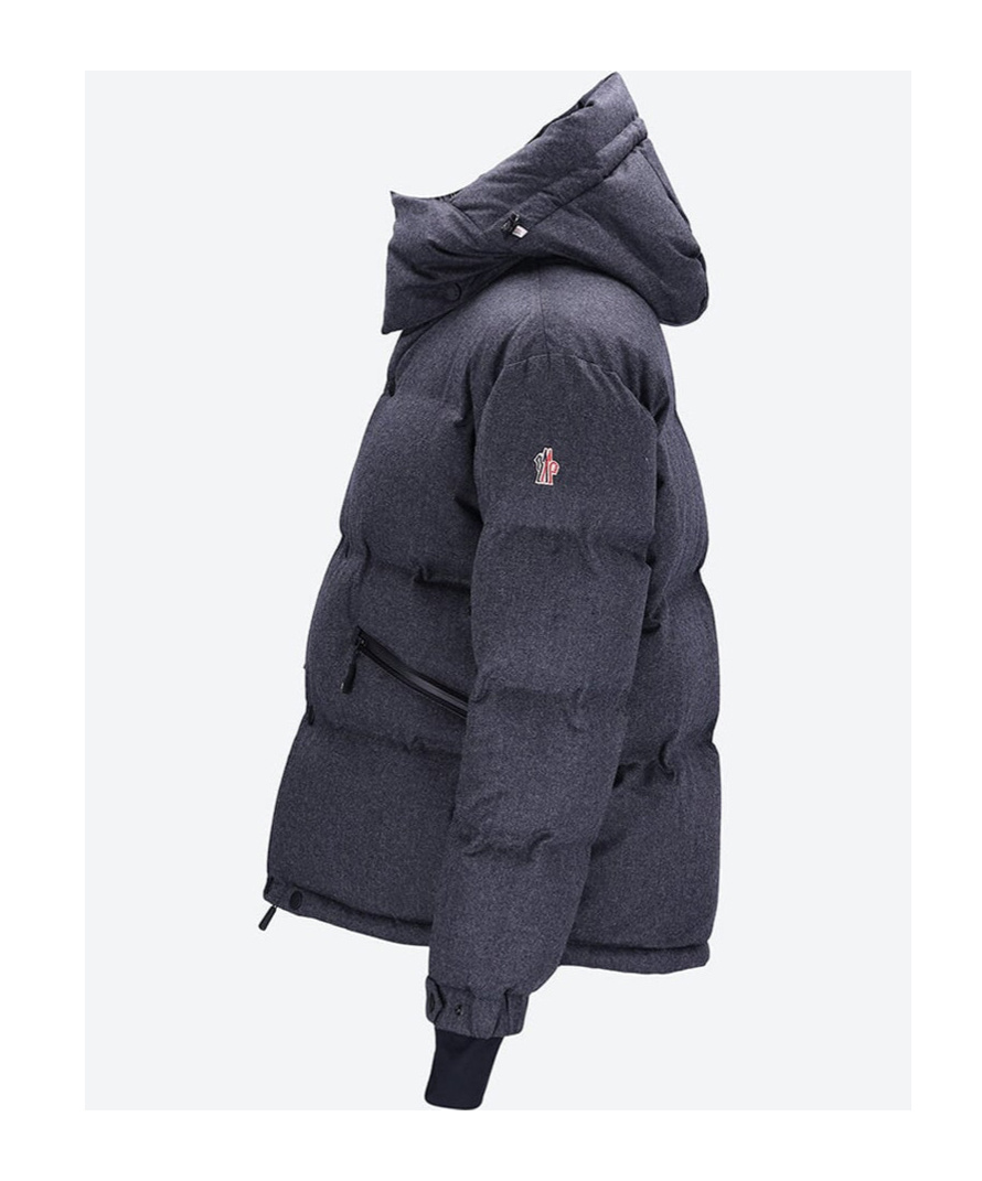 Moncler Elgon Corduroy Down Ski Jacket In Black