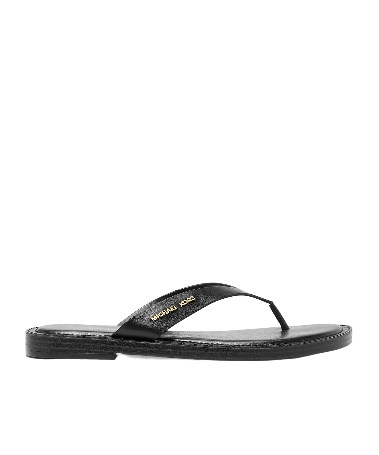 Michael Michael Kors Koko Leather Flip Flop In Black