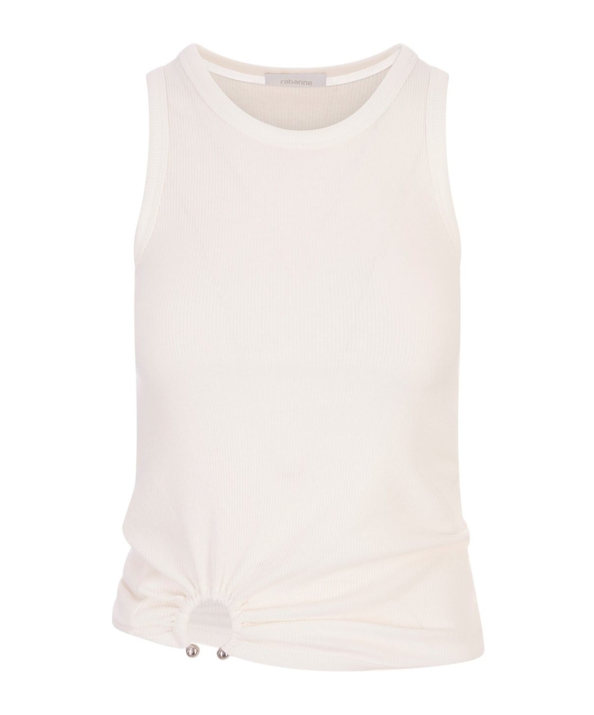 RABANNE PACO RABANNE RUCHED DETAILED ASYMMETRIC TANK TOP 