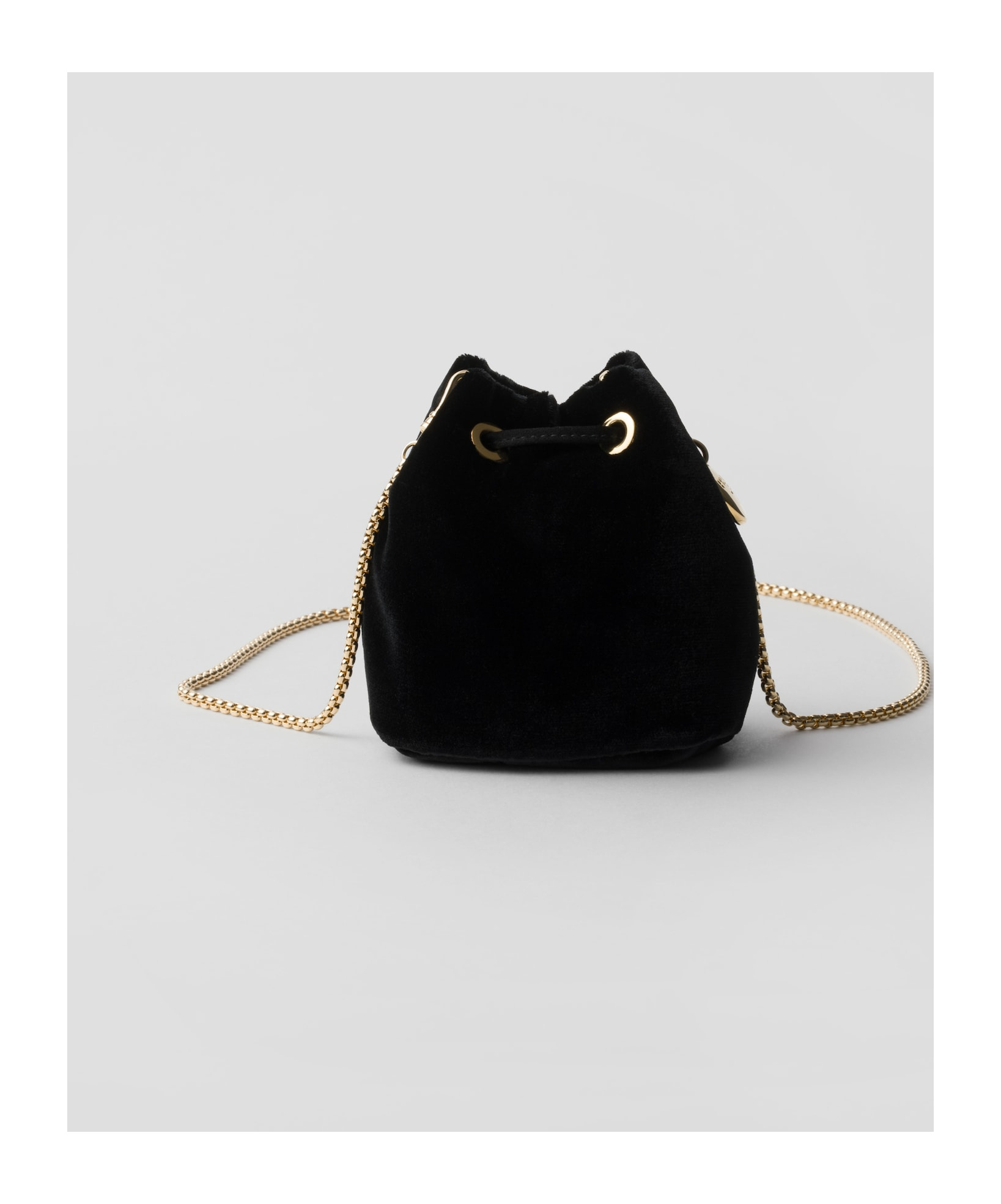 Prada Velvet Mini Bag In Black