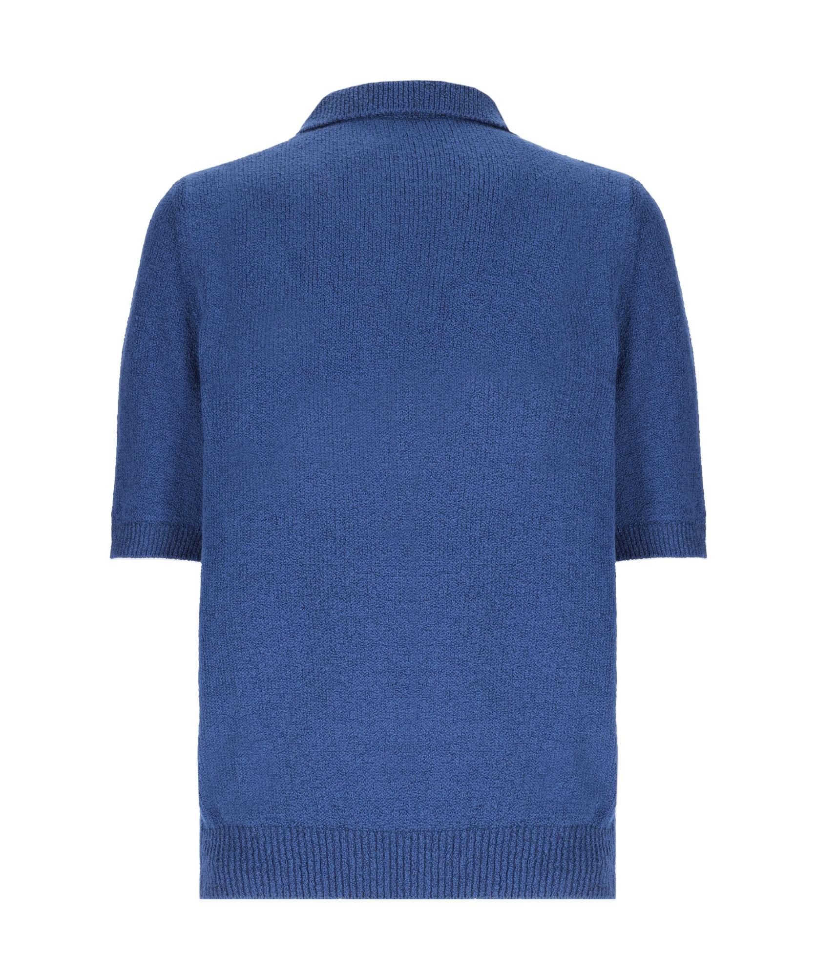 Shop Laneus Knitted Polo Shirt In Blue