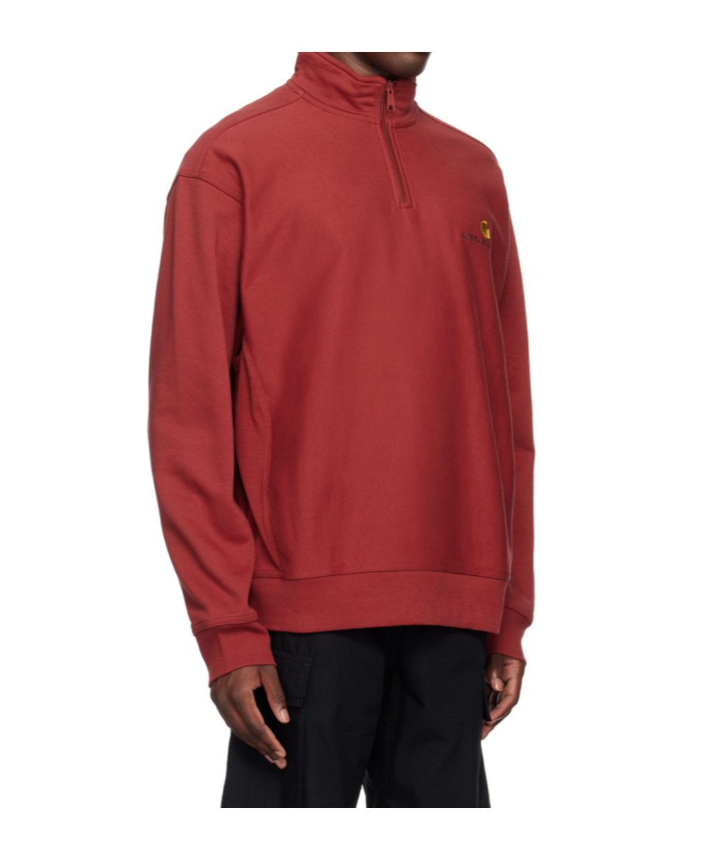 Carhartt Stand-collar Long-sleeved Hoodie In Red