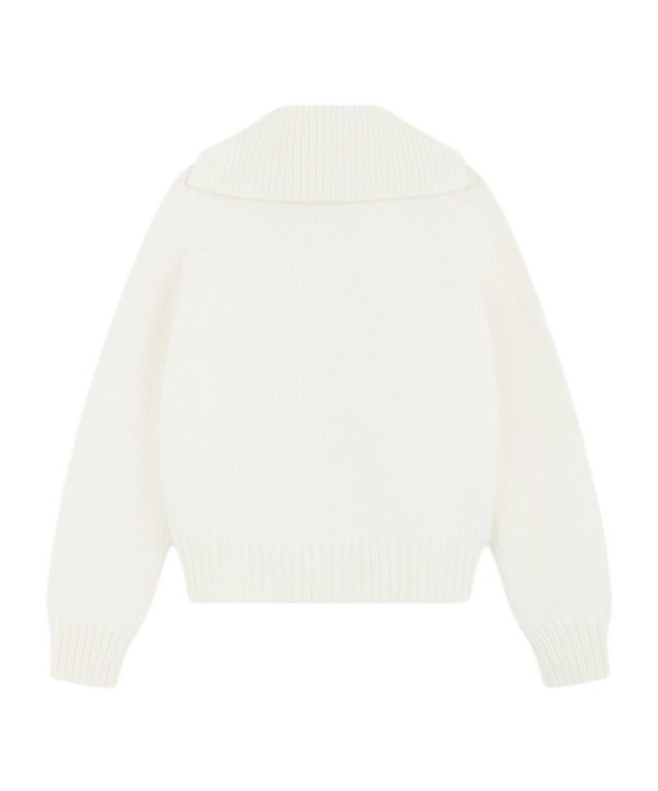 We11 Done Rib Long-sleeved Sweater In White