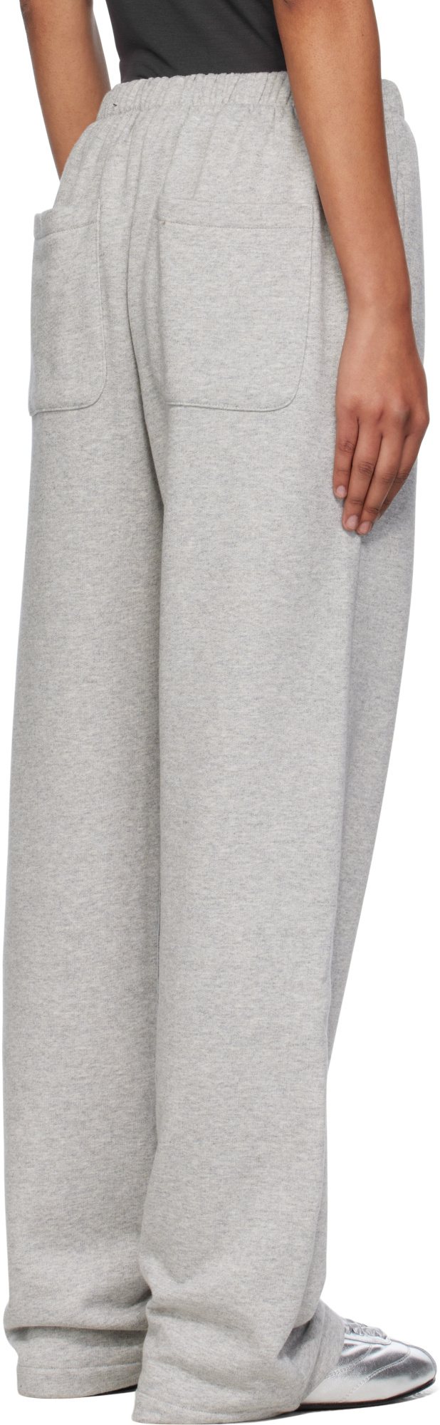 Open Yy Lace-up Sweatpants In Gray