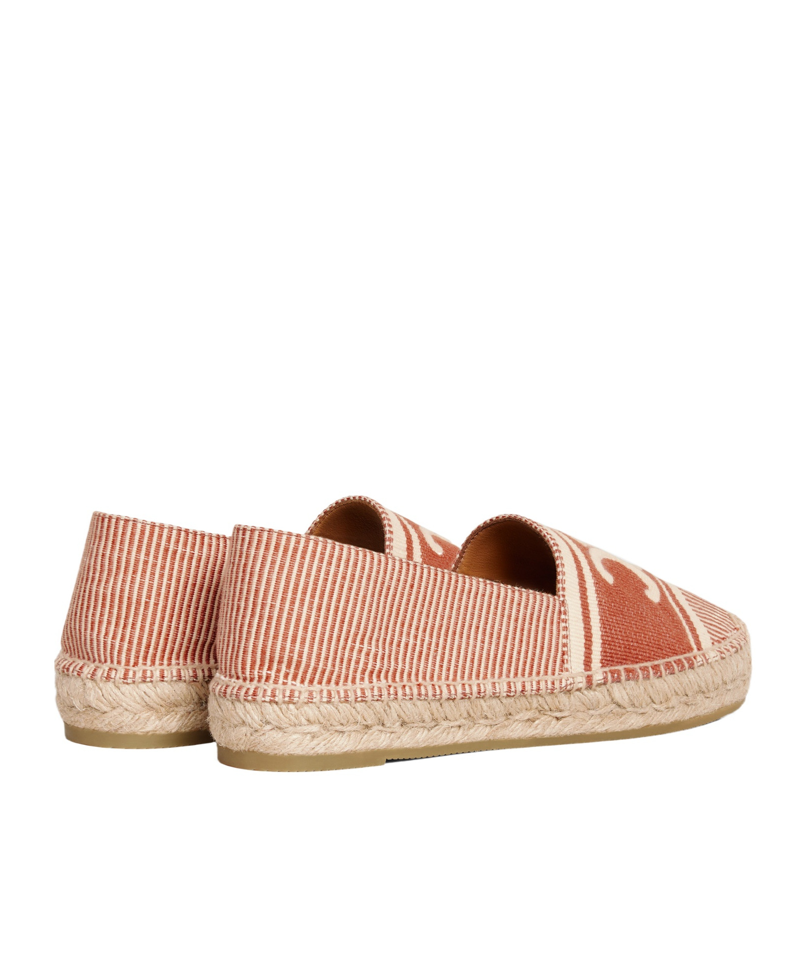 Celine Triomphe Canvas Espadrille In Nude