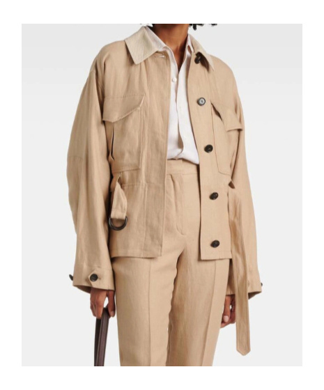 Loro Piana Dillon Linen Crêpe Jacket In Sand