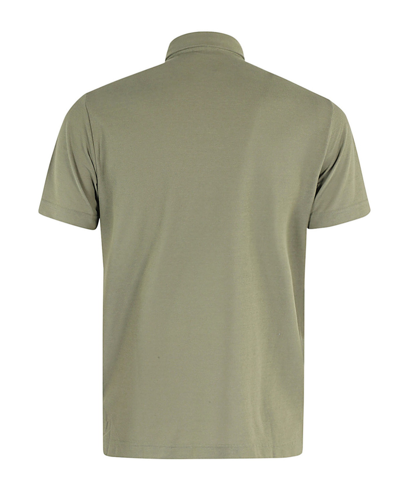 Zanone Green Ice Cotton Three Buttons Polo Shirt In Nude