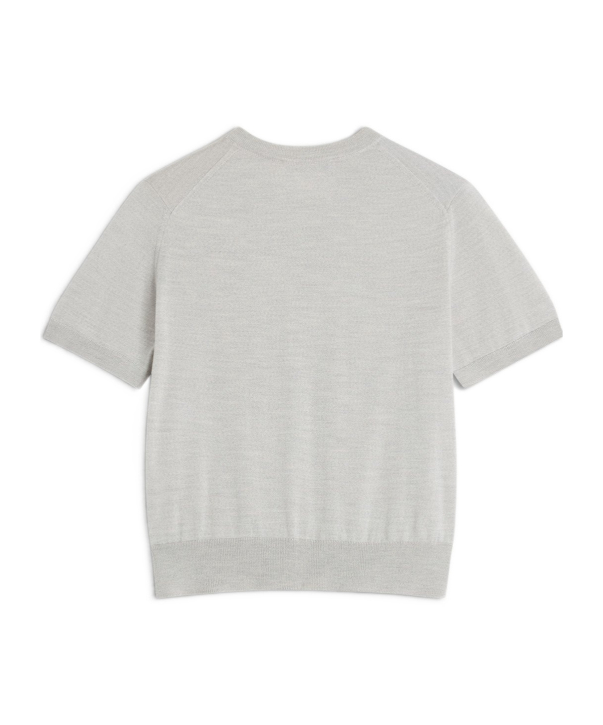 Maison Kitsuné Baby Fox-embroidered Short-sleeve Cardigan In Gray