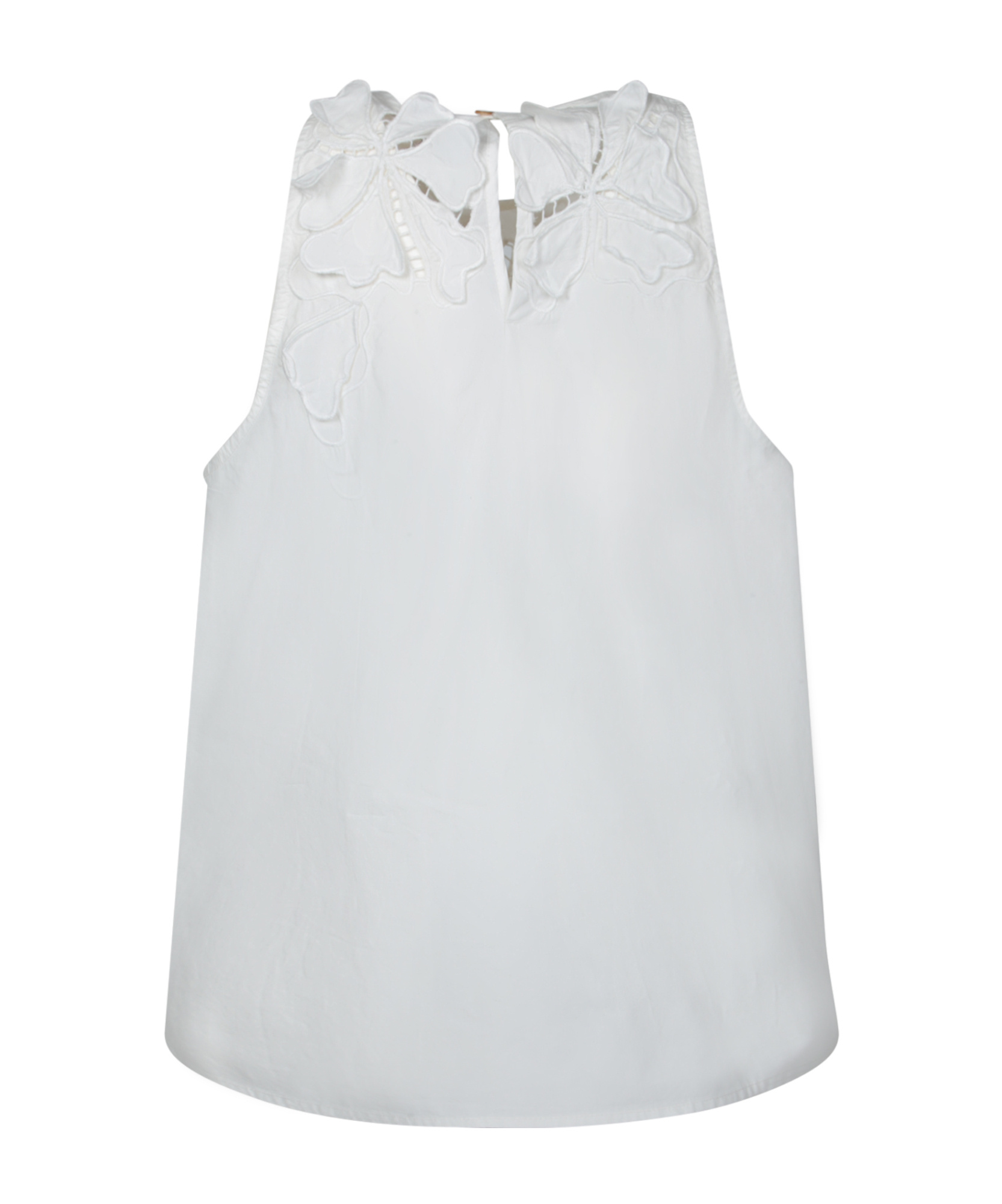 FORTE FORTE FLORAL-APPLIQUÉ BLOUSE